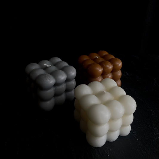 Bubble Cube Decor Candles